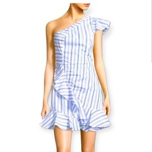 PARKER one shoulder ruffle mini dress NWT!